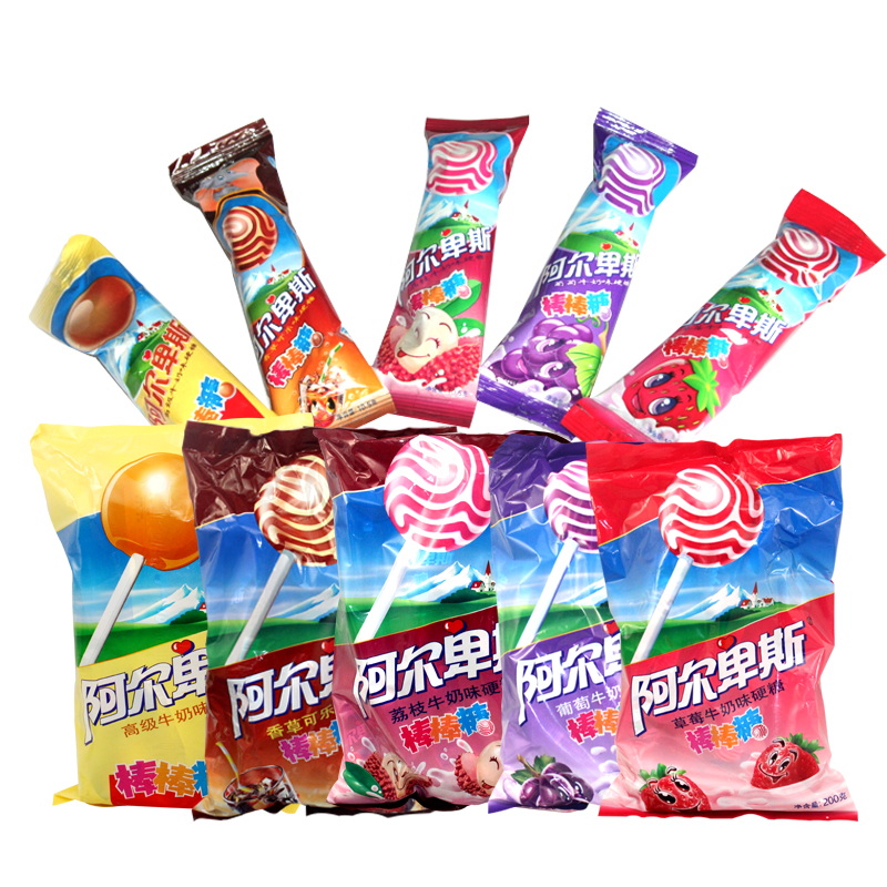 【go云易商城】阿尔卑斯棒棒糖 草莓香橙原味树莓芒果柠檬 袋装喜糖